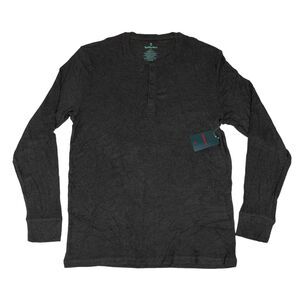 NEW Tommy John Lounge Long Sleeve Henley Shirt Pajama Top Loungewear Mens M Gray